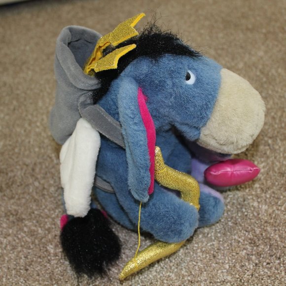 Disney Eeyore Cupid Valentines Day Plush Stuffed Animal Toy Heart Winnie Pooh 8" - Picture 3 of 7